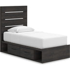 Hollivern Twin Storage Bed - Dark Gray