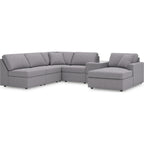 Modmax 6 Piece Modular Sectional with Chaise and Storage Console