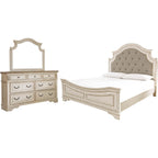 Realyn 5 Piece Queen Panel Bedroom - Chipped White