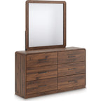 Fortlorn Dresser and Mirror - Walnut Brown