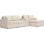Modmax 4 Piece Modular Sectional with Chaise and Storage Console