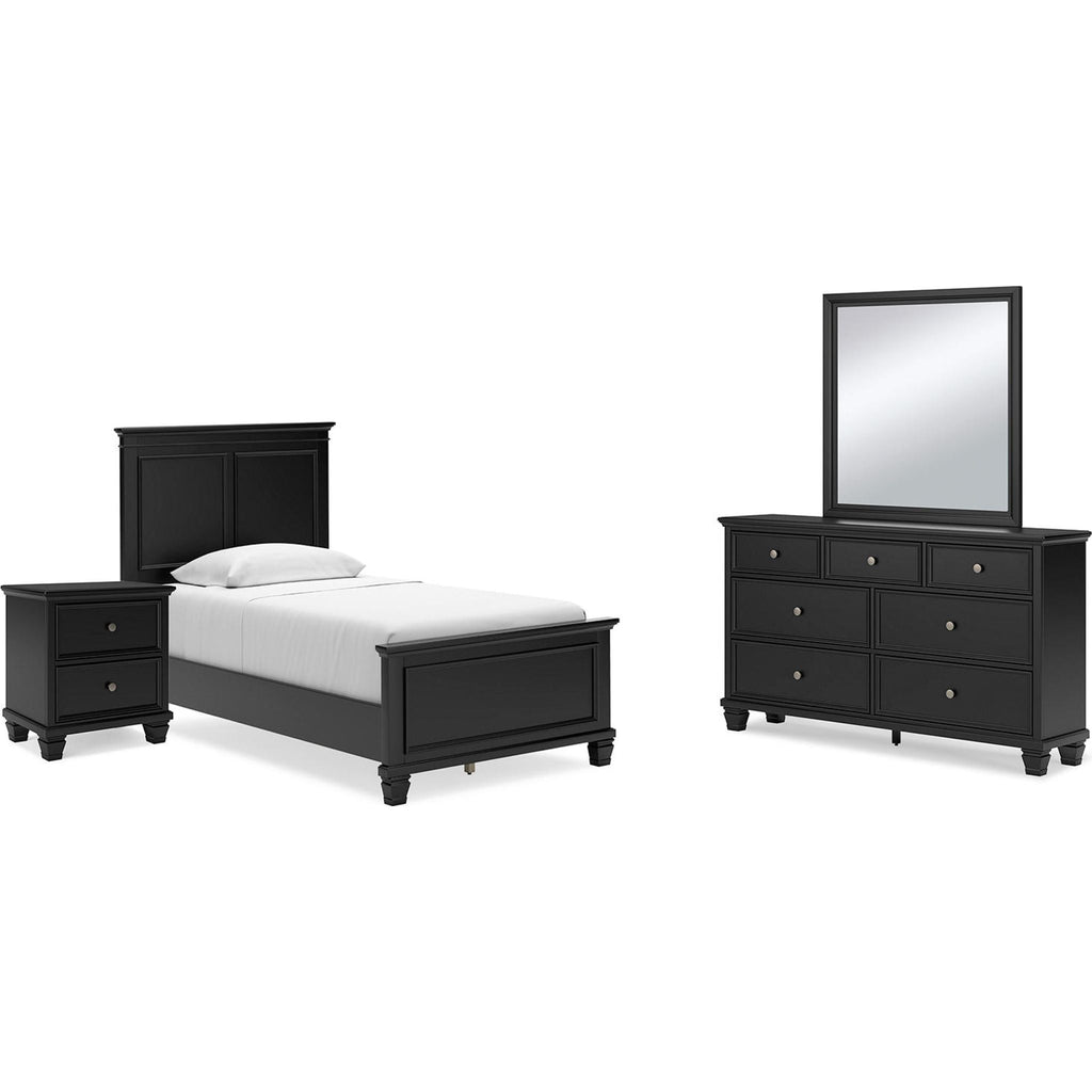 Lanolee 6 Piece Panel Bedroom - Black
