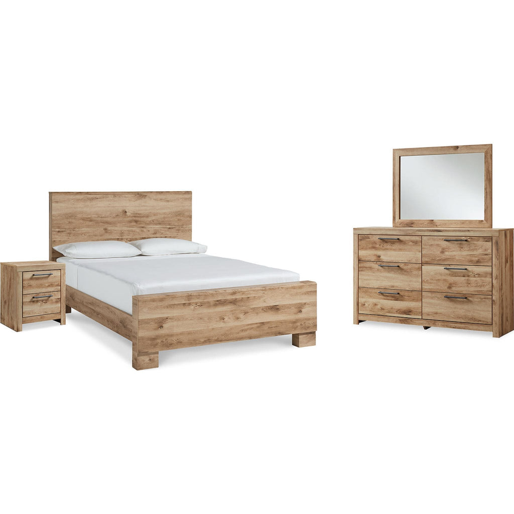 Hyanna 6 Piece King Panel Bedroom - Tan Brown