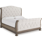 Ardenfield Sleigh Bed - Light Brown