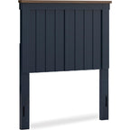 Landocken Panel Headboard - Blue/Brown