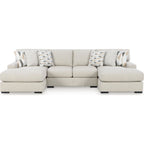 Laurelgrove 3 Piece Sectional with Double Chaise - Pebble