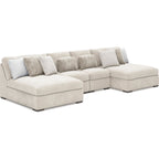 Cuddle Plush 4 Piece Modular Sectional with Dual Chaise