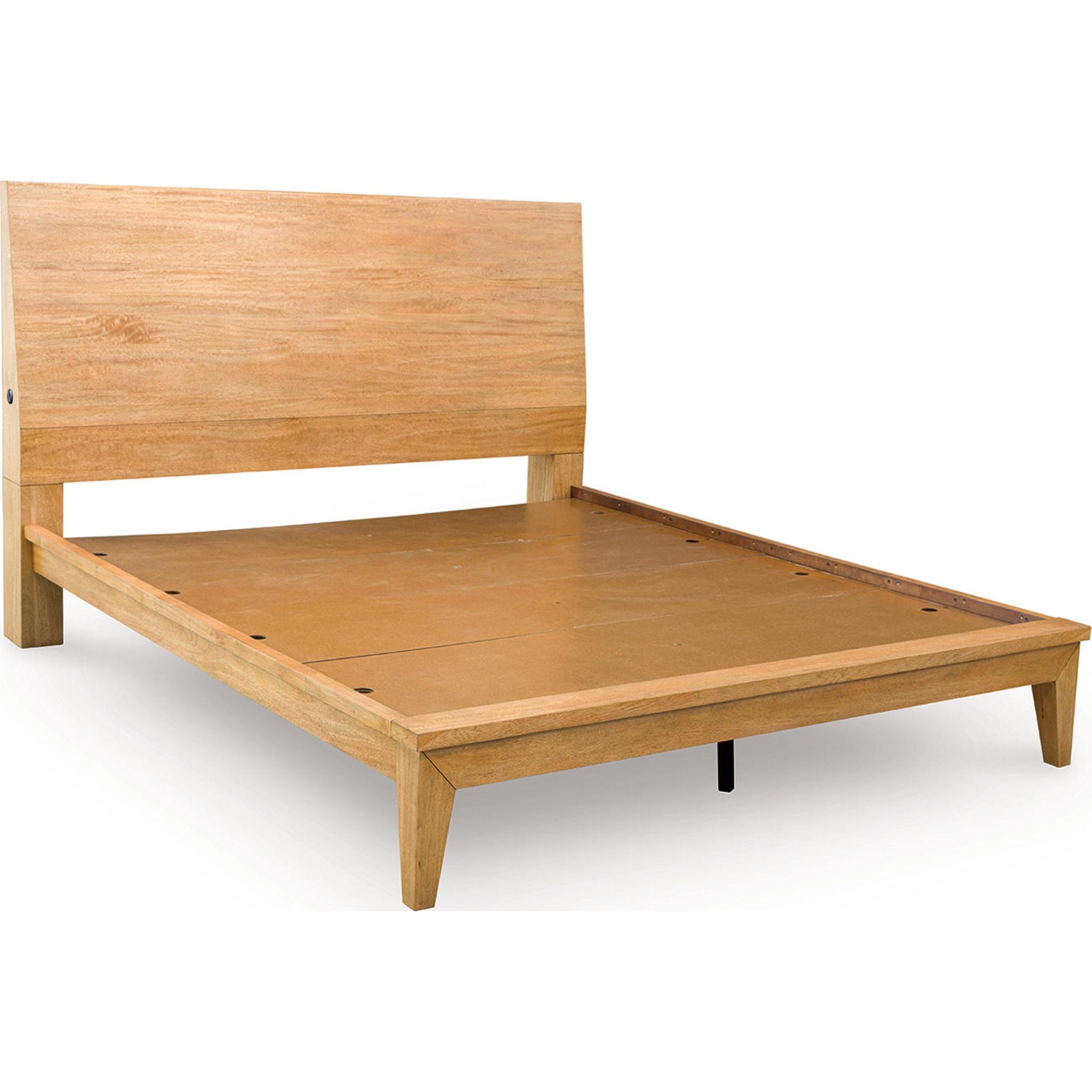 Sherbana Queen Panel Bed - Light Brown