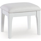 Chalanna Vanity Stool - White