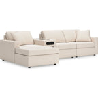 Modmax 4 Piece Modular Sectional with Chaise and Audio Console