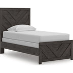 Prendonea Twin Panel Bed - Charcoal
