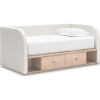 Arloster Daybed with Storage - Tan/White