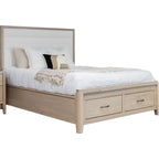 Ellesmere Full Storage Bed - Champagne/White