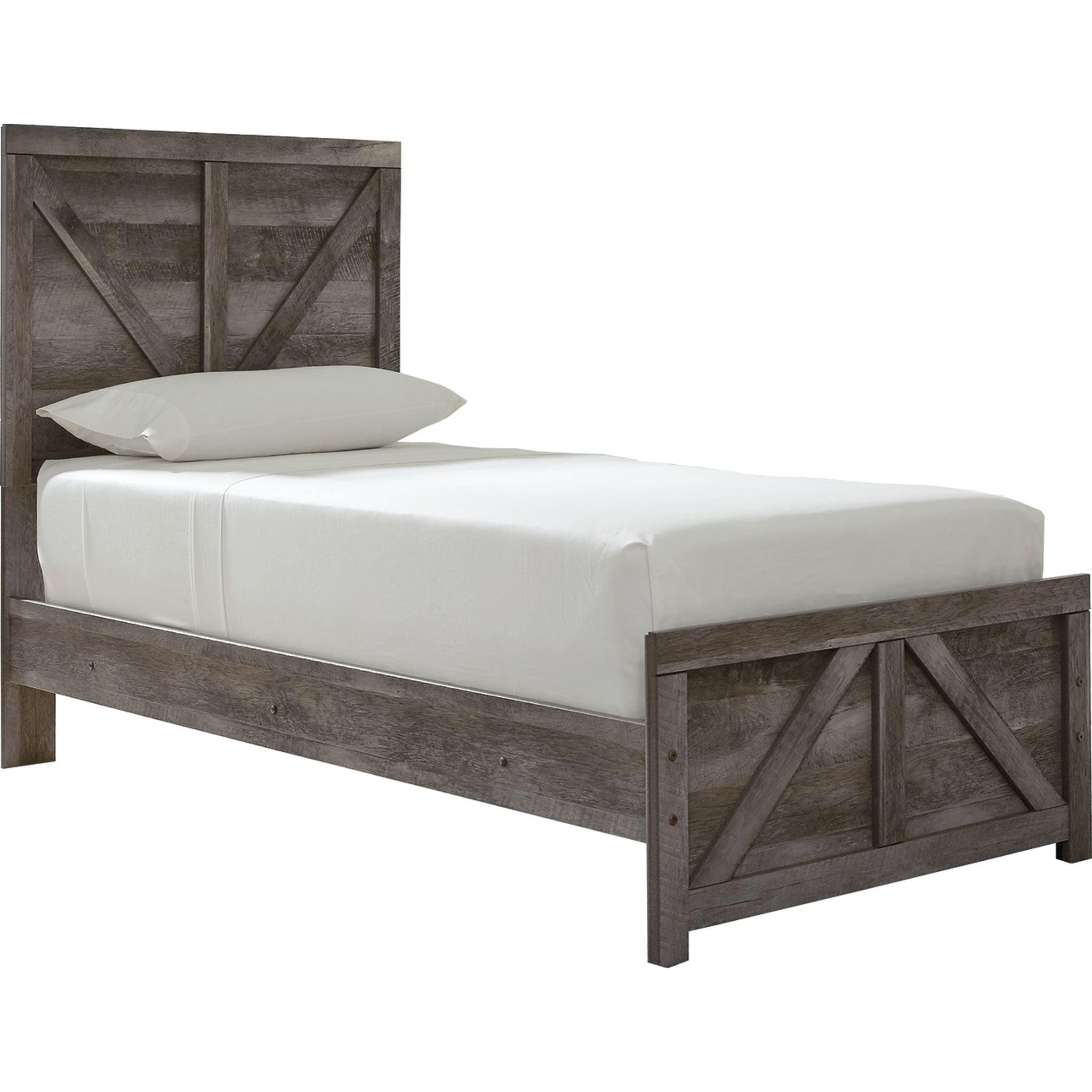 Wynnlow Crossbuck Panel Bed - Gray