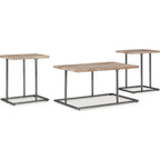Albreane 3 Pack Tables - Grayish Brown/Black