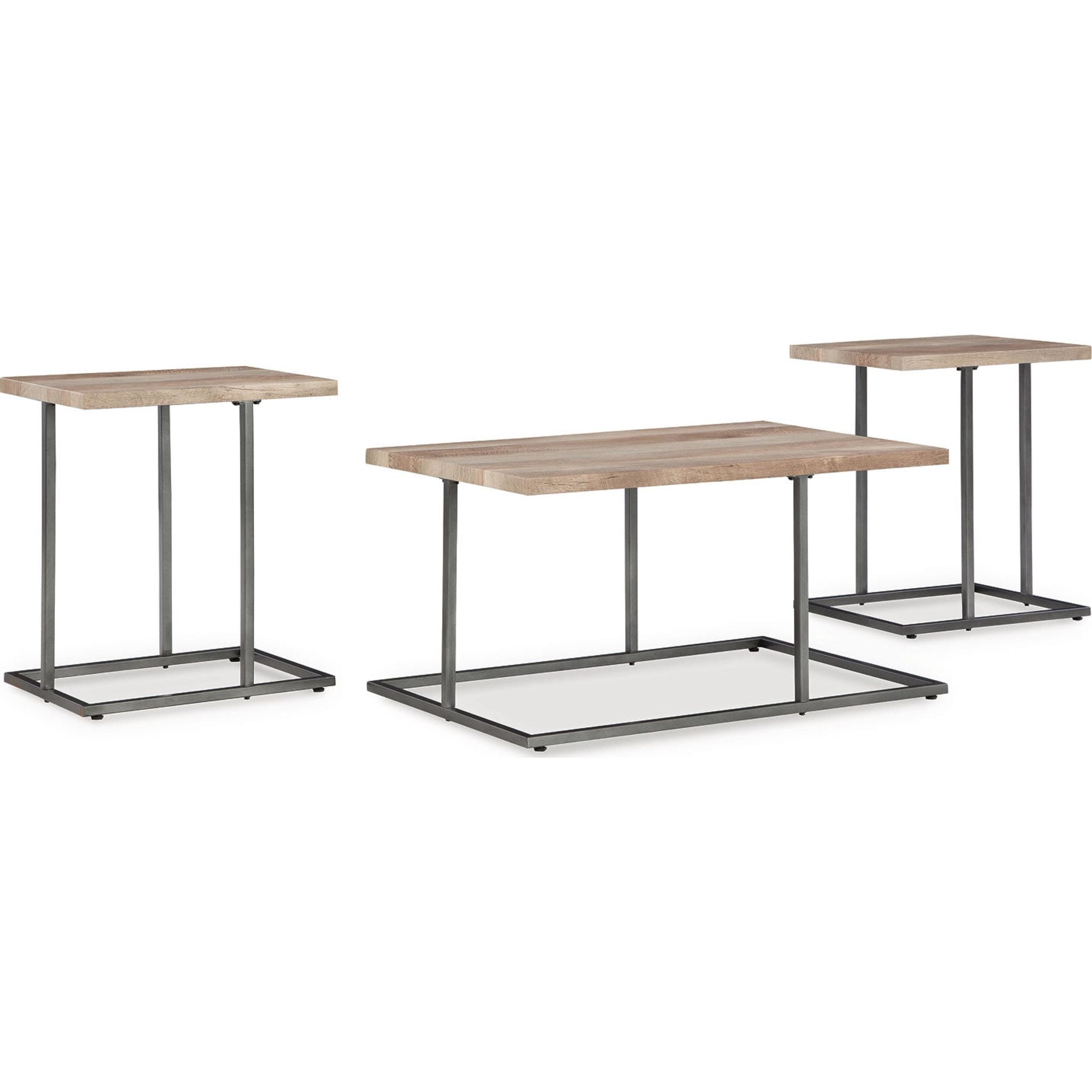Albreane 3 Pack Tables - Grayish Brown/Black