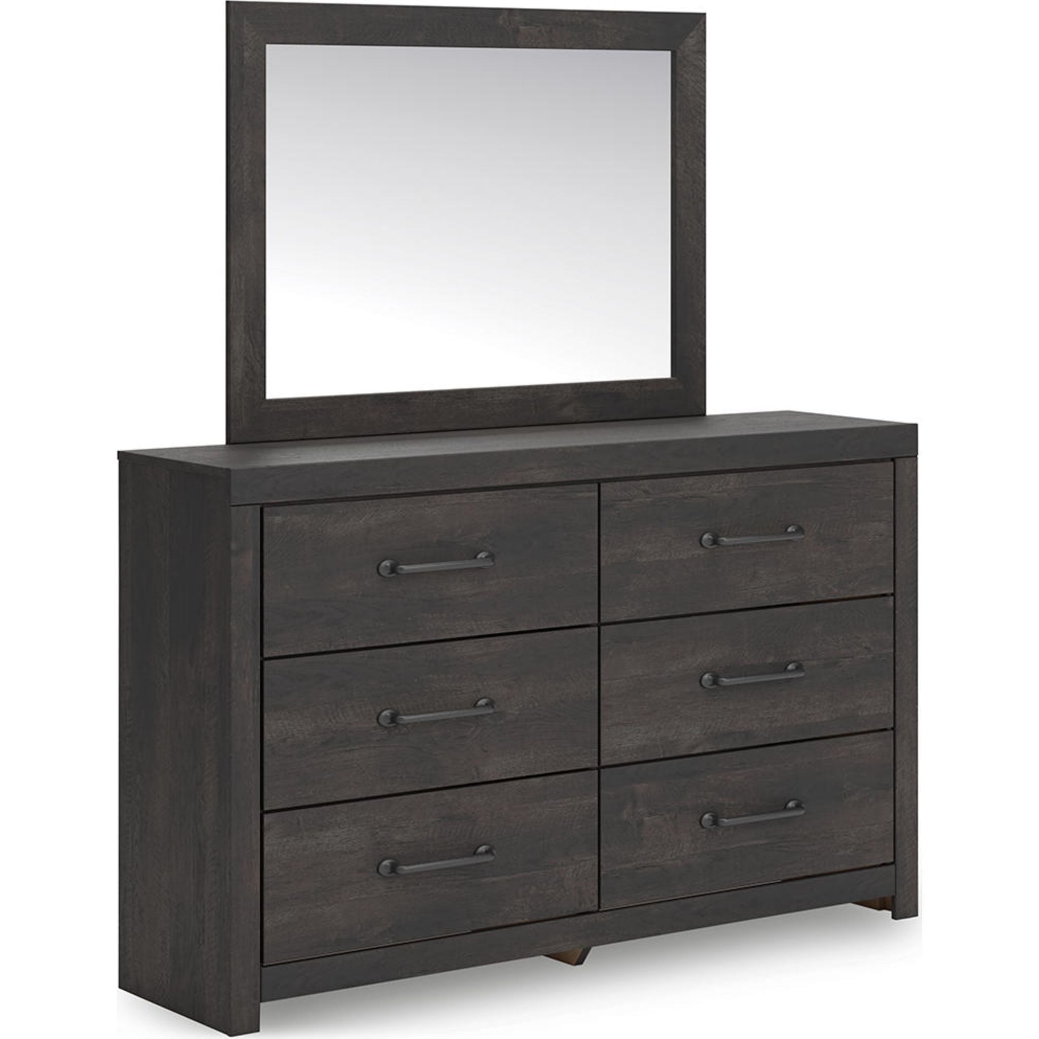 Hollivern Dresser and Mirror - Dark Gray