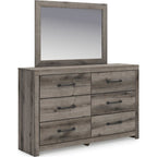 Graystorm Dresser and Mirror - Brown Gray