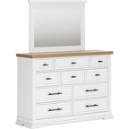 Ashbryn Dresser and Mirror - White/Natural
