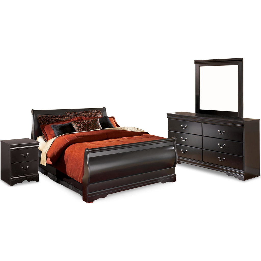 Huey Vineyard 6 Piece Full Sleigh Bedroom - Black