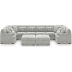 Cuddle Plush 8 Piece Modular Sectional with Ottomans - Arctic