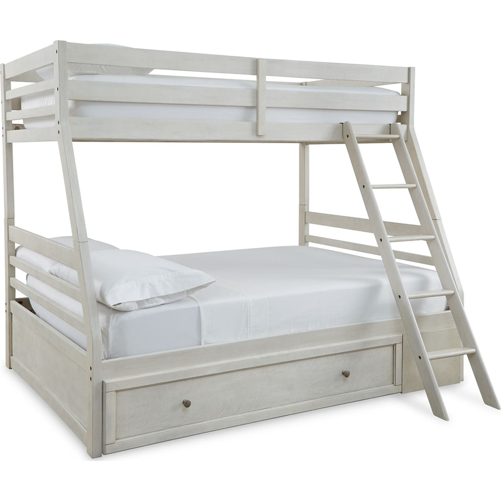 Robbinsdale Twin/Full Bunk Bed with Storage - Antique White