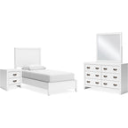 Binterglen 6 Piece Twin Panel Bedroom - White