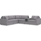 Modmax 6 Piece Modular Sectional with Audio Console
