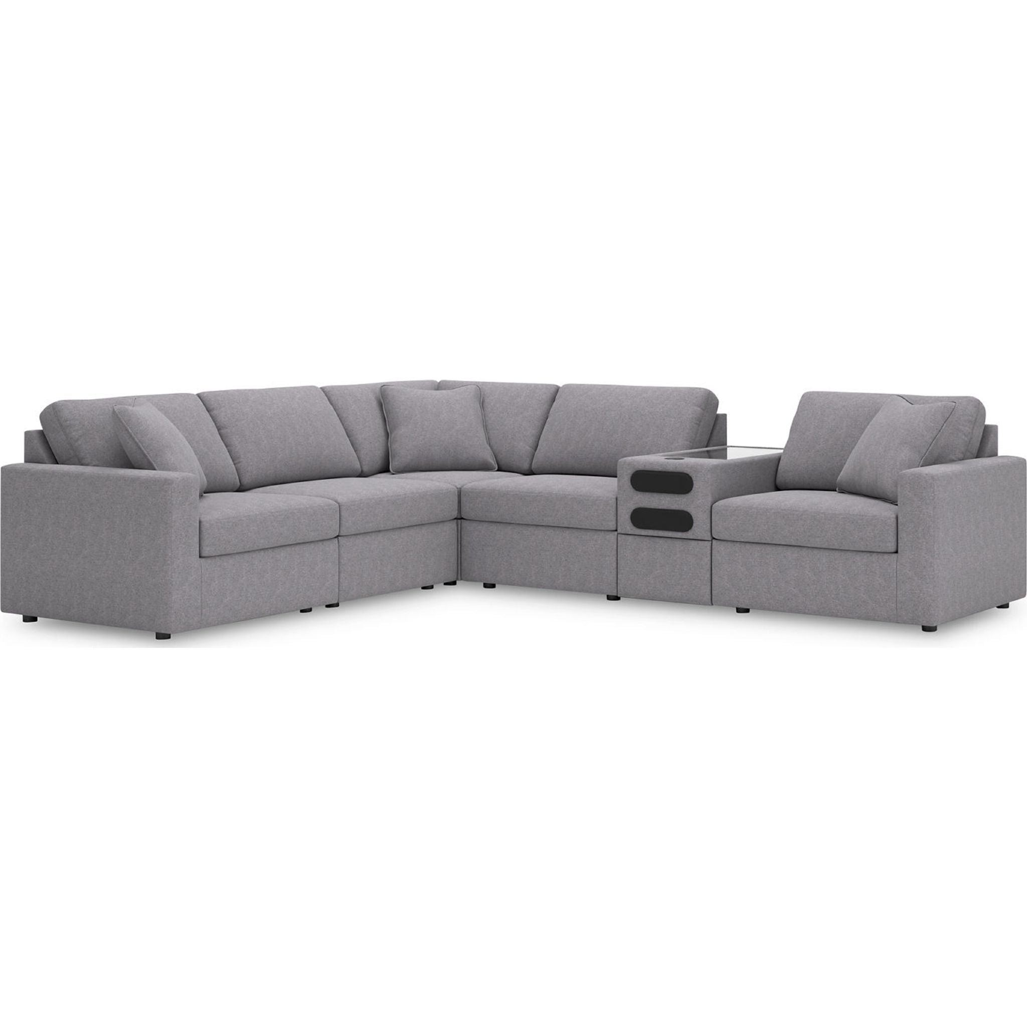 Modmax 6 Piece Modular Sectional with Audio Console