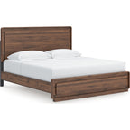 Fortlorn King Panel Bed - Walnut Brown