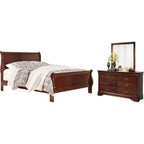Alisdair 5 Piece King Sleigh Bedroom - Dark Brown