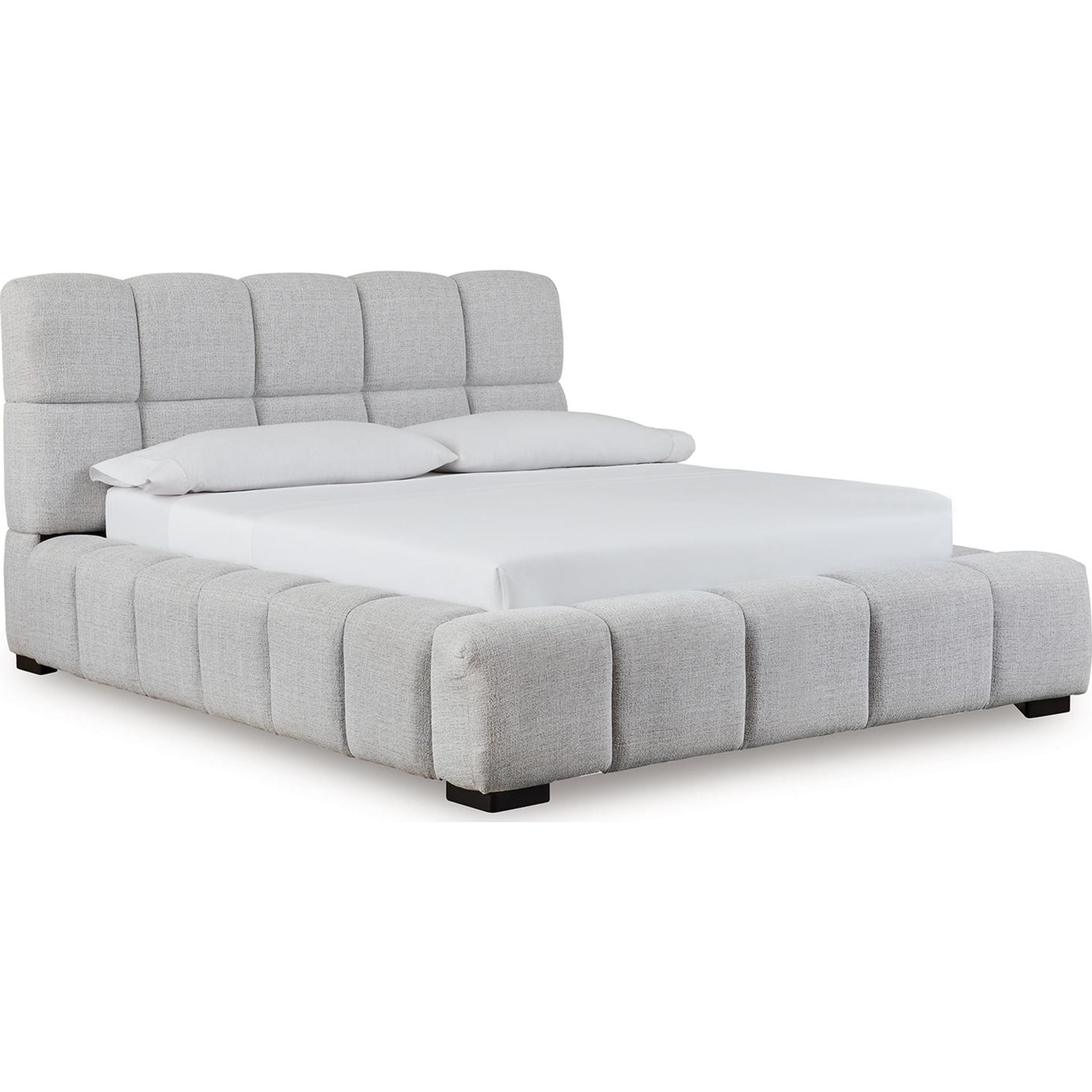 Grendusk Upholstered Bed - Light Gray