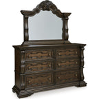 Maylee Dresser and Mirror - Dark Brown