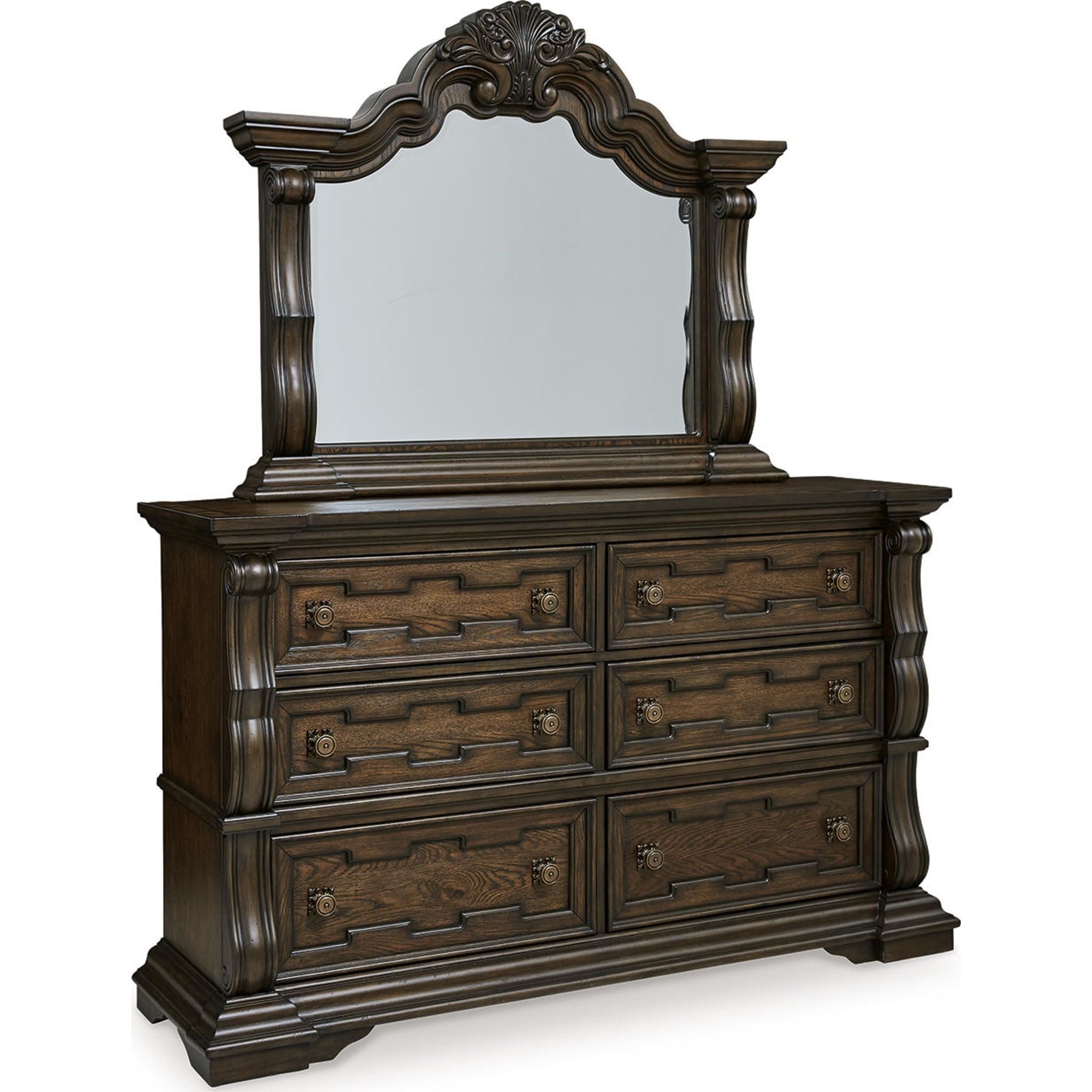 Maylee Dresser and Mirror - Dark Brown
