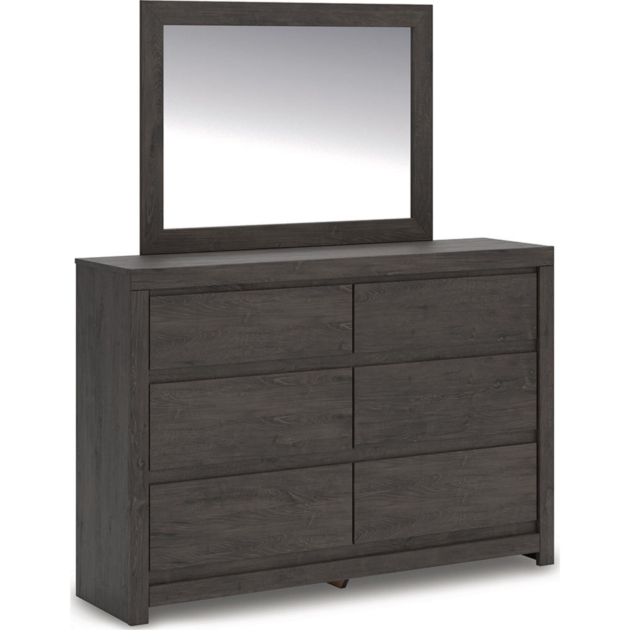Fraluna Dresser and Mirror - Charcoal