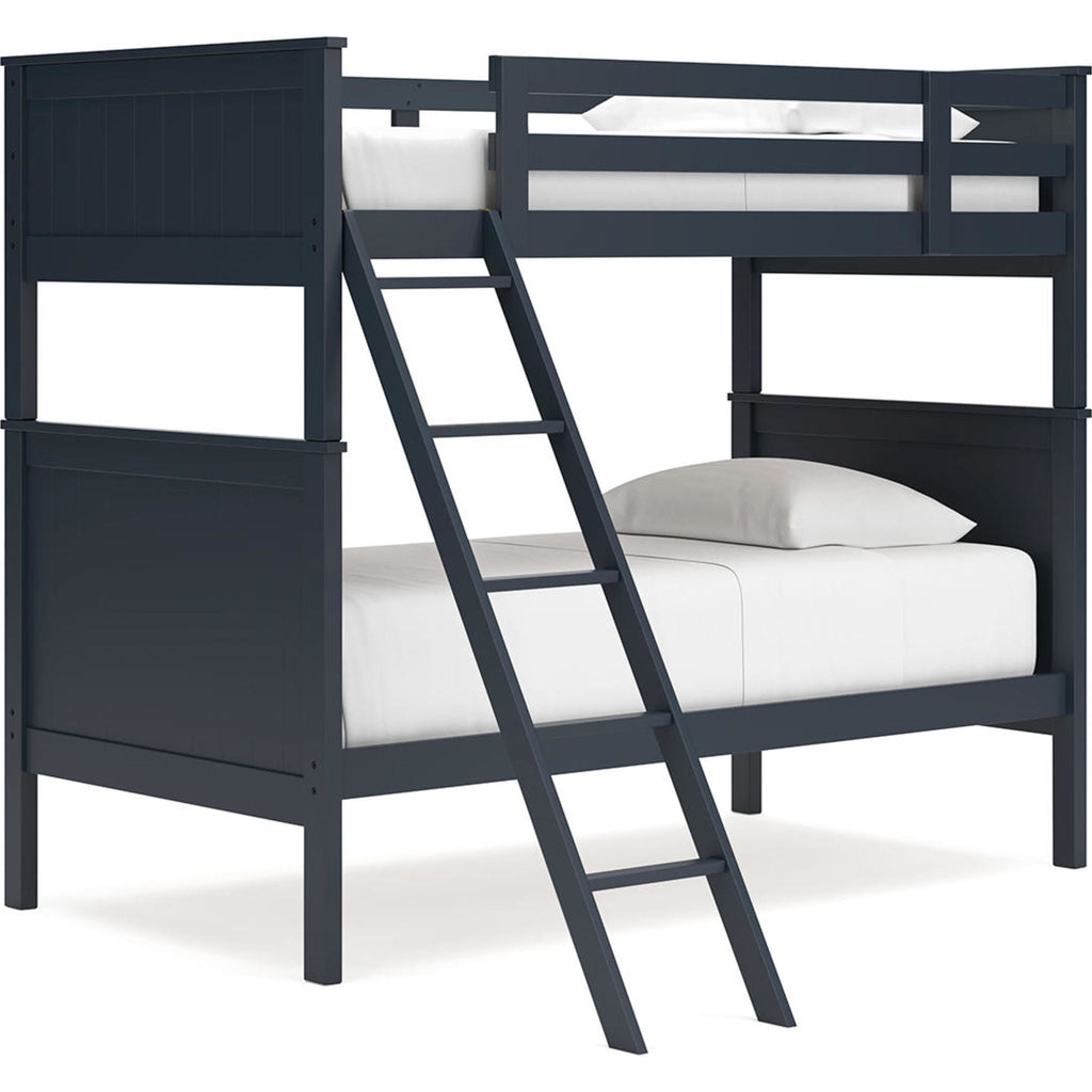 Nextonfort Twin/Twin Bunk Bed - Blue