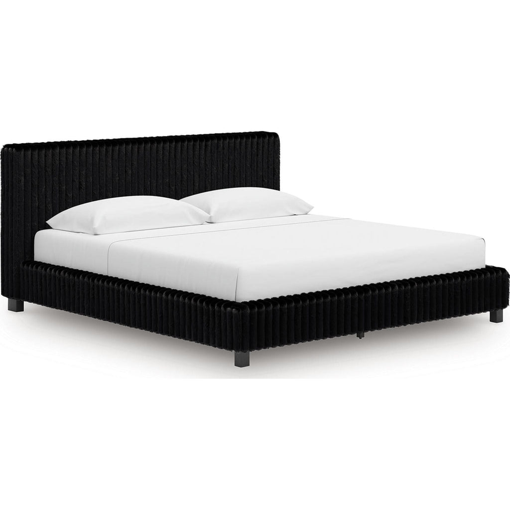 Zuraleus King Upholstered Bed - Black
