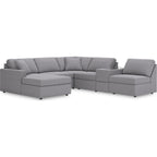 Modmax 6 Piece Modular Sectional with Chaise and Storage Console