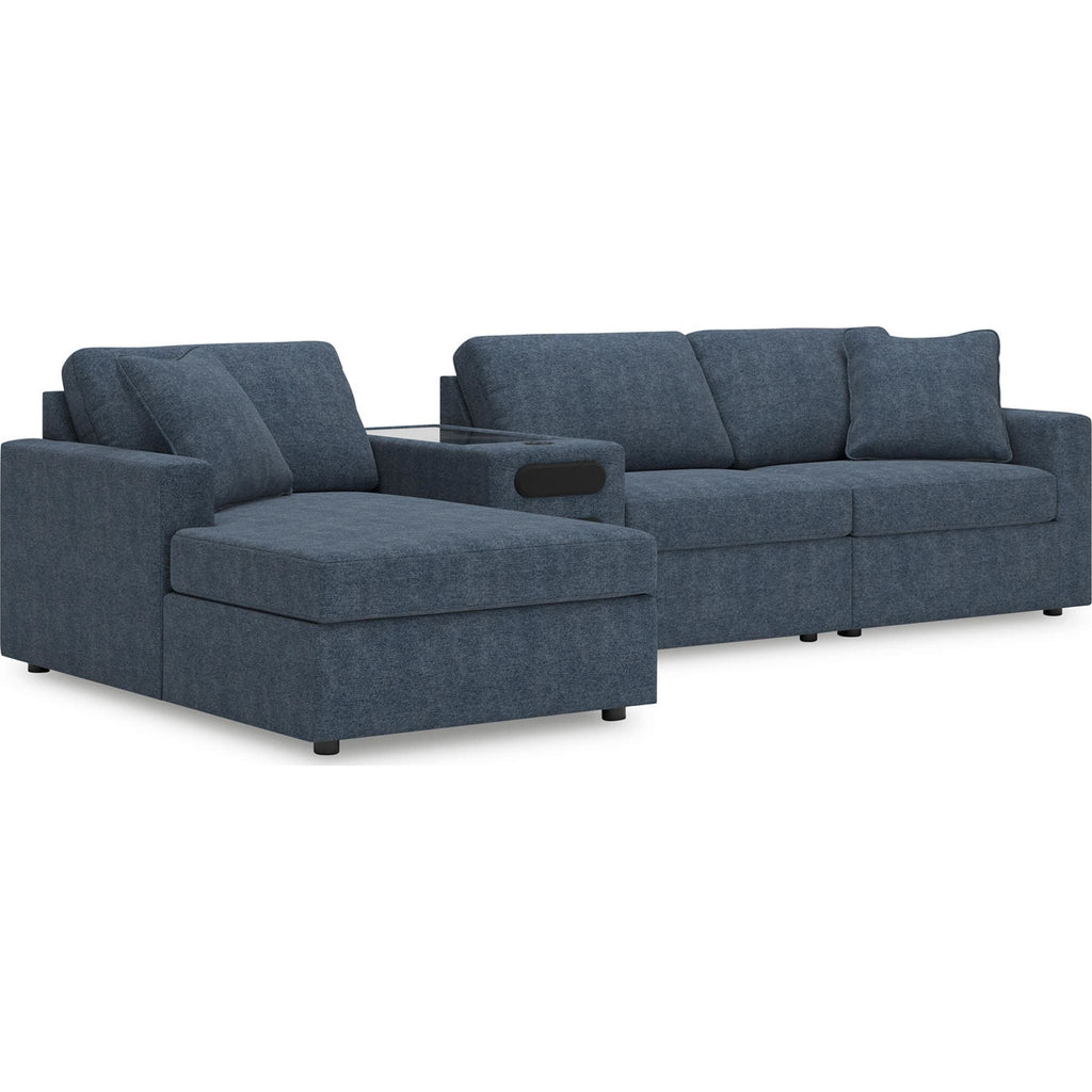 Modmax 4 Piece Modular Sectional with Chaise and Audio Console