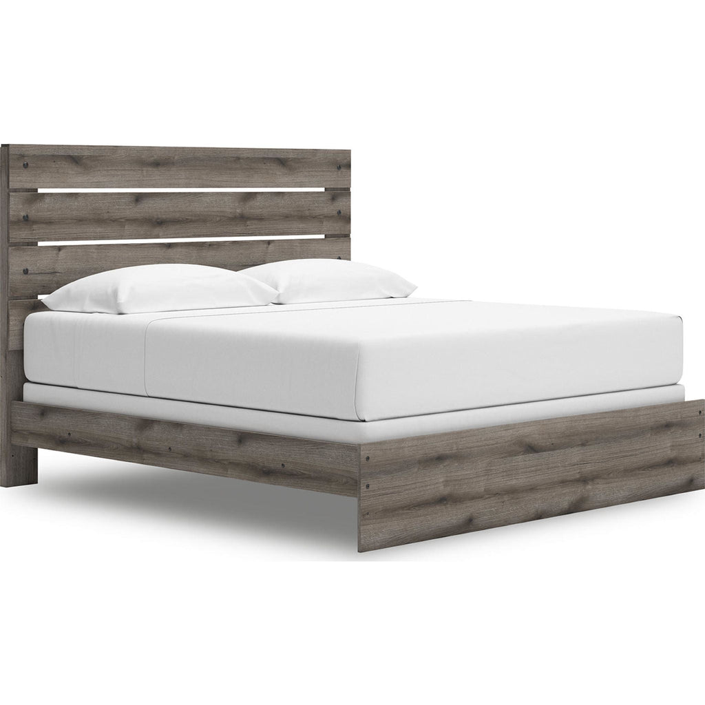 Graystorm King Panel Bed - Brown Gray