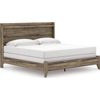 Elbrim Panel Bed - Brown