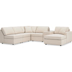 Modmax 6 Piece Modular Sectional with Chaise and Storage Console