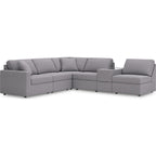 Modmax 6 Piece Modular Sectional with Storage Console