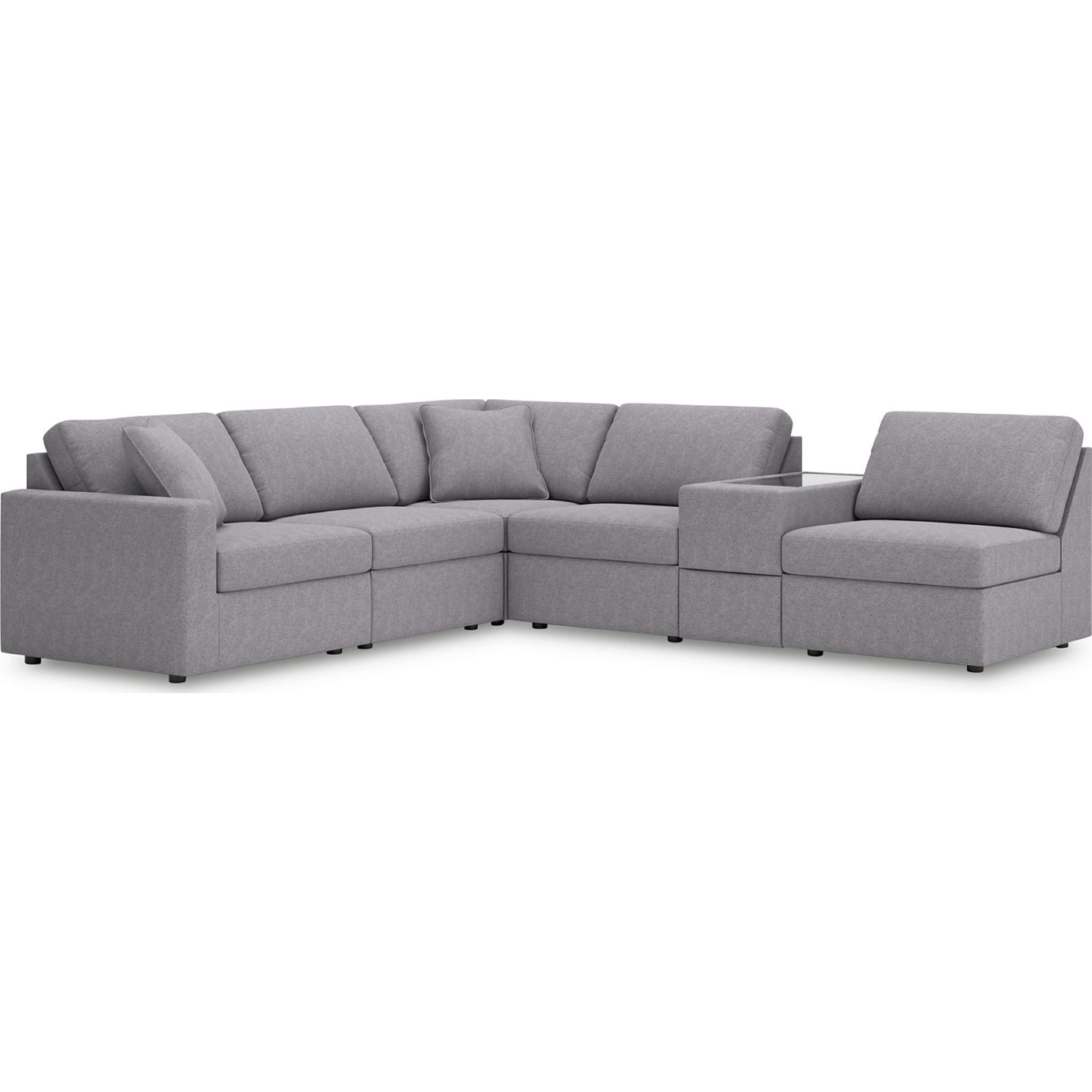 Modmax 6 Piece Modular Sectional with Storage Console