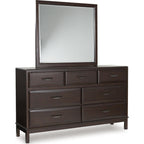 Vanmore Dresser and Mirror - Dark Brown