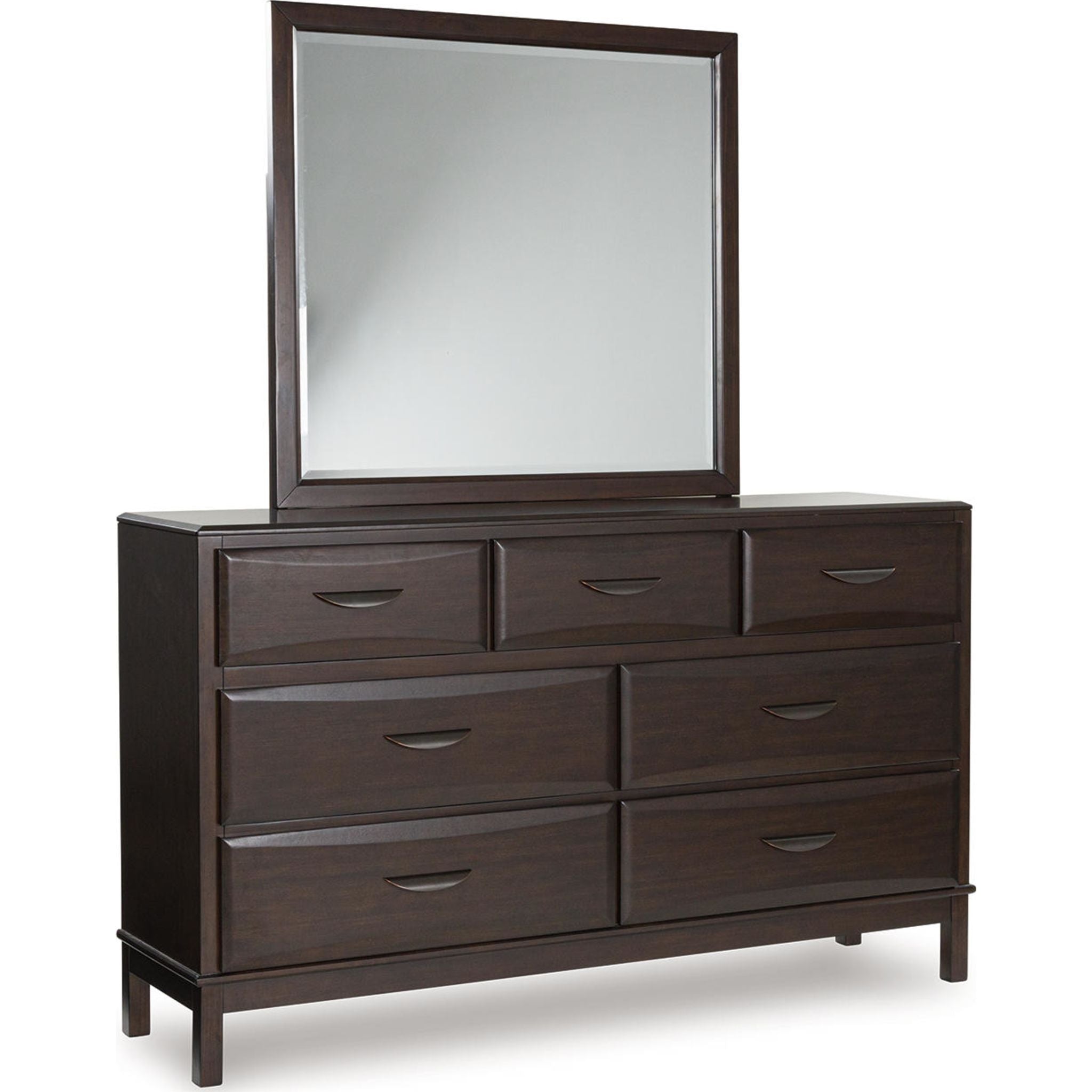 Vanmore Dresser and Mirror - Dark Brown
