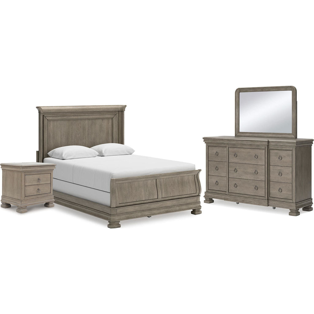 Lexorne 6 Piece Queen Sleigh Bedroom - Gray