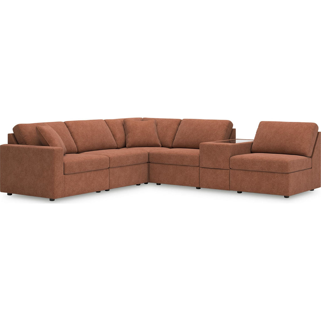 Modmax 6 Piece Modular Sectional with Storage Console