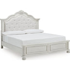 Montelaine King Panel Bed - Antique White