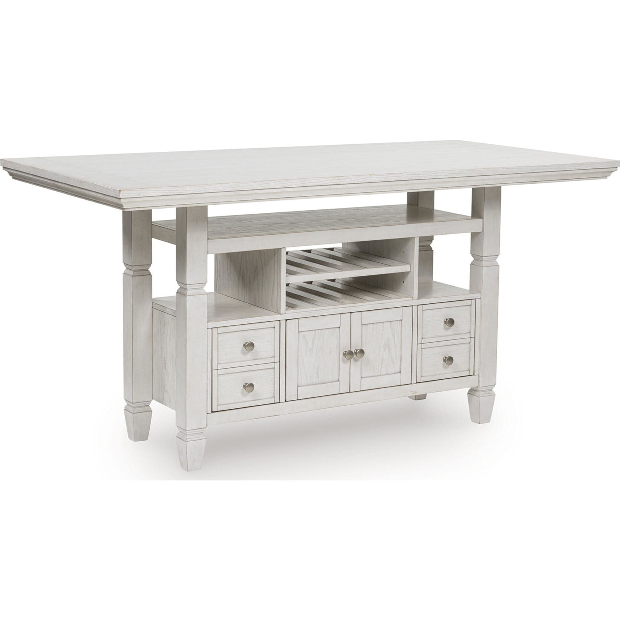 Robbinsdale Counter Height Table - Antique White - (D642D7)